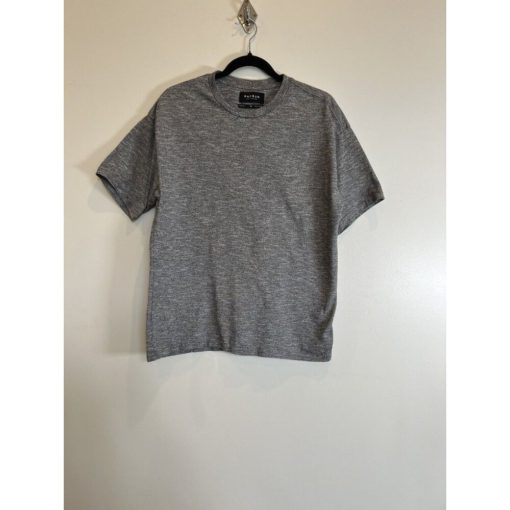 Pac Sun Boxy Fit Black + White Heather T-Shirt Size Medium